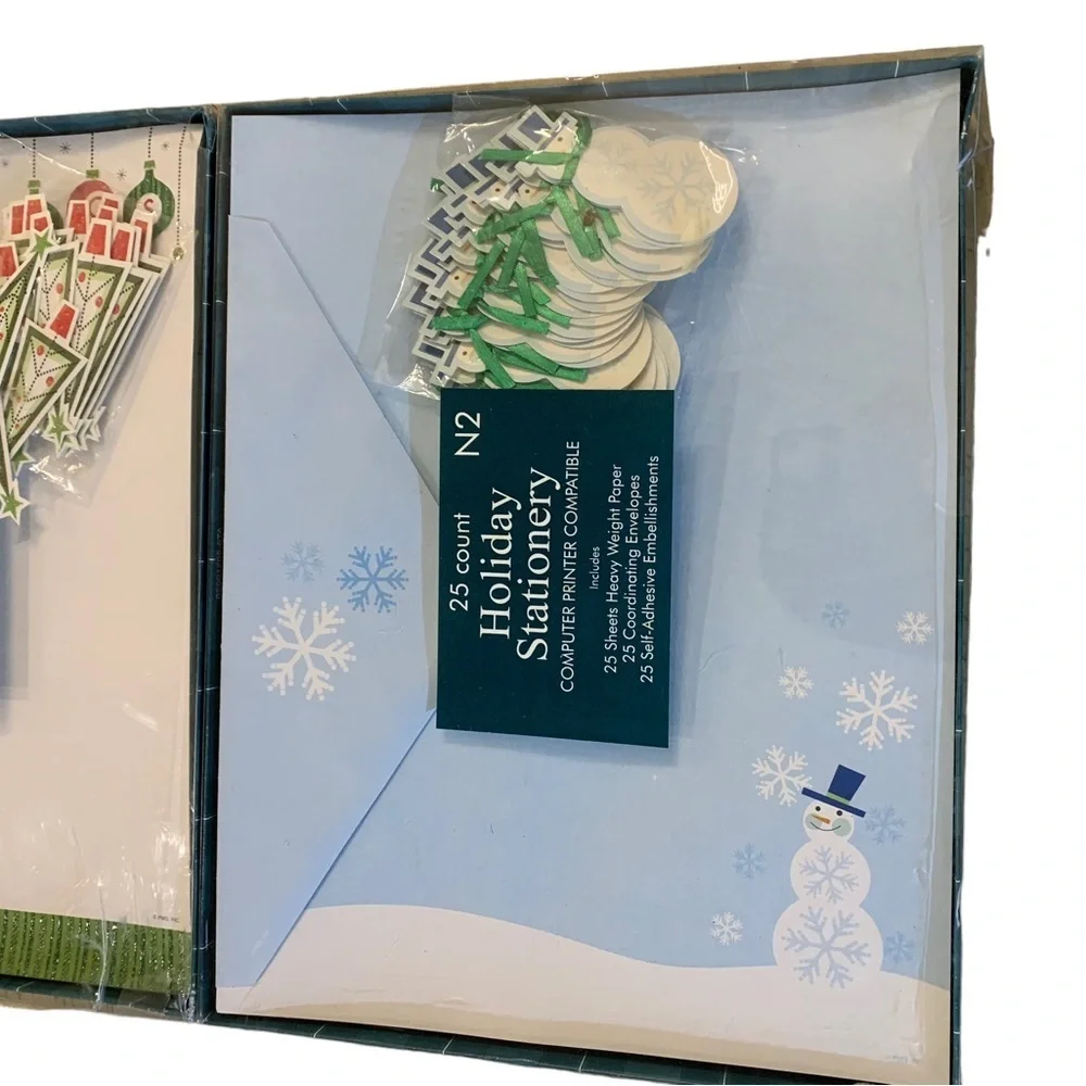 Holiday Christmas Winter New Year’s Stationary Set Two Packs New 25 Piece